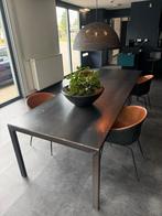 Metalen Eettafel met Industriele Look, Gebruikt, 100 tot 150 cm, Ophalen of Verzenden, Vier personen