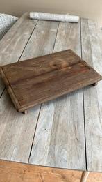 Aura Peeperkorn oud houten dienblad., Huis en Inrichting, Tafels | Salontafels, 50 tot 100 cm, Ophalen of Verzenden, Zo goed als nieuw