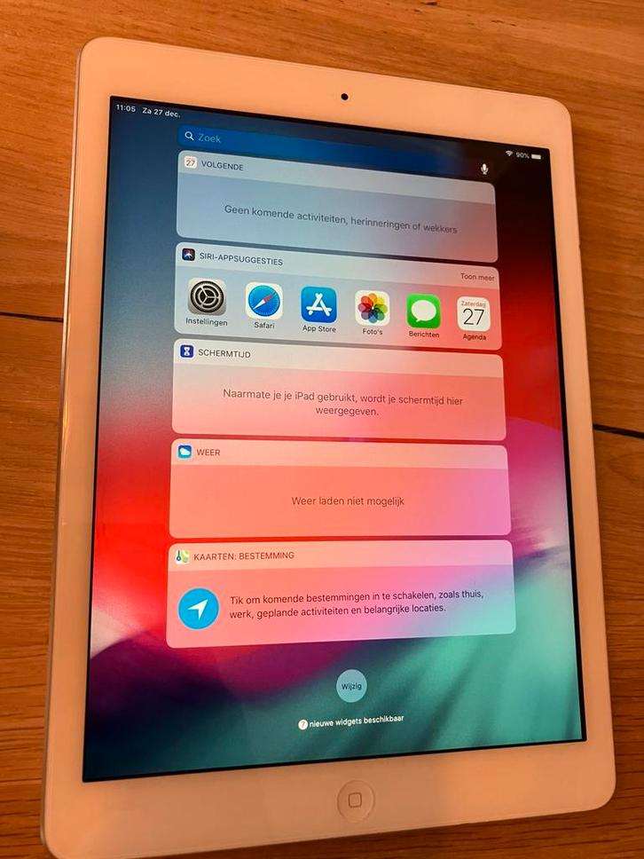 Ipad Air Wit 32GB IOS 12.5.7 als nieuw, Computers en Software, Apple iPads, Zo goed als nieuw, Apple iPad Air, Wi-Fi, 11 inch