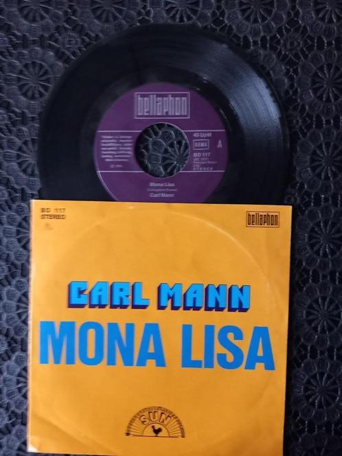 Carl Mann - Mona Lisa + Jerry Lee Lewis - C.C. Rider Reissue, Cd's en Dvd's, Vinyl Singles, Gebruikt, Single, Pop, 7 inch, Ophalen of Verzenden