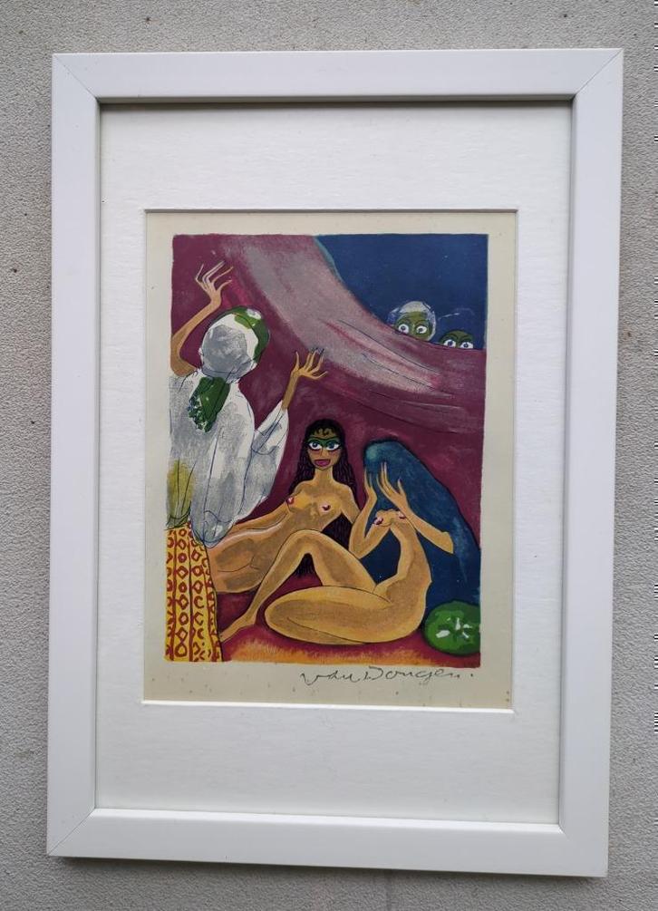 Kees van Dongen La surprise de marchand plaat gesigneerd, Antiek en Kunst, Kunst | Litho's en Zeefdrukken, Ophalen of Verzenden