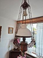 Antieke elektrische ( olielamp ) hanglamp., Huis en Inrichting, Lampen | Hanglampen, Ophalen of Verzenden, Zo goed als nieuw, Minder dan 50 cm