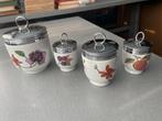 Vintage Eierkokers met Deksel Royal Worcester - Set van 4, Ophalen of Verzenden, Gebruikt