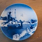 Vintage Duits sierbord met blauw landschap, Antiek en Kunst, Ophalen of Verzenden