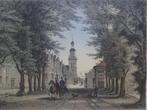 staalgravure gezicht op Joure, Friesland, J. Umbach 1858, Antiek en Kunst, Kunst | Etsen en Gravures, Verzenden