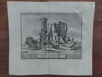 28 Ruine Koningveld - Koningsfeld Delft - Gravure uit 1736 beschikbaar voor biedingen