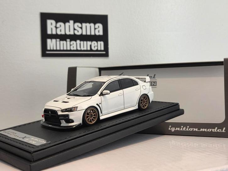 Mitsubishi Lancer Evo X CZ4A White - 1:43 Ignition Models, Hobby en Vrije tijd, Modelauto's | 1:43, Nieuw, Auto, Overige merken