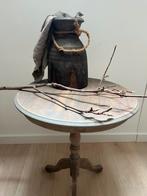 Mooie houten Nepalese vaas + div. andere acc., Ophalen of Verzenden, Zo goed als nieuw, Overige kleuren, Minder dan 50 cm