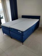 Complete MATT sleeps boxspring elektrisch 160x210, Huis en Inrichting, Ophalen, Blauw, 210 cm, Tweepersoons