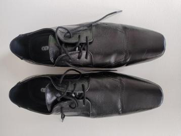 Century heren nette schoenen, maat 43, zgan, zwart, met doos