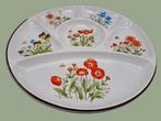 Jaren 70 fonduebord Wild Flowers vintage  - 3,50 per stuk, Nvt, 2de hands, Keramiek, Ophalen of Verzenden, Zo goed als nieuw