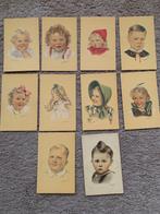 Partij ansichtkaarten met kinder portretjes, Verzamelen, Verzenden, 1940 tot 1960, Kinderen