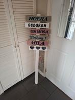 Unieke gepersonaliseerde houten geboorte aankondigingsborden, Info@rwhoutidee.nl, Nieuw, Ophalen of Verzenden, Geboortebord
