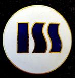 I S S pin- blauw wit emaille, Verzenden, Nieuw, Transport, Speldje of Pin