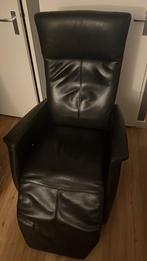 Zwarte Leren Fauteuils - Set of Los, Huis en Inrichting, Ophalen, Gebruikt, Leer, 75 tot 100 cm