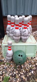 Set met 10 Bowling pins, kegels en een bal🎳, Ophalen, Gebruikt, Onbekend, Bal