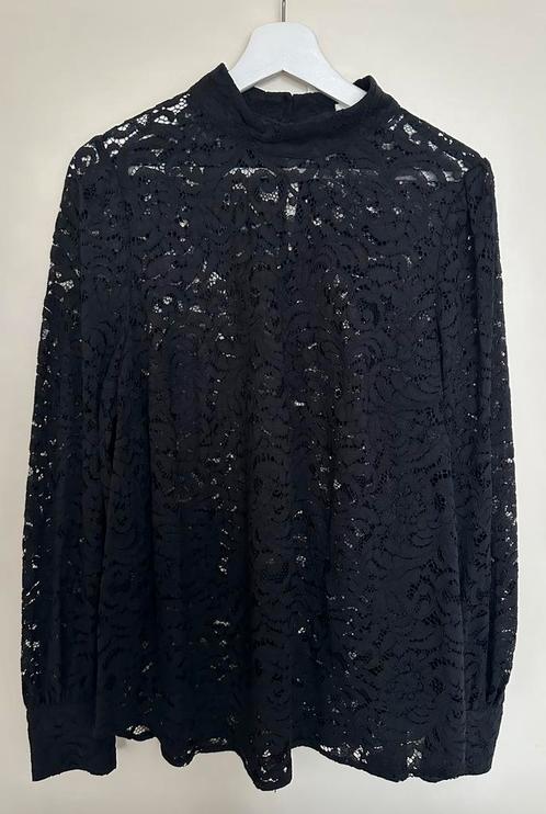 Prachtige zwarte kanten blouse (L) 𝐇&𝐌, Kleding | Dames, Blouses en Tunieken, Nieuw, Maat 42/44 (L), Zwart, Ophalen of Verzenden