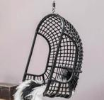 Trendy rotan hangstoel van HK Living - Zwart, Ophalen, Zwart, Nieuw, Riet of Rotan