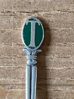 Vintage verzilverde theelepel monogram letter T, Ophalen of Verzenden