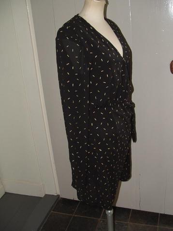 Loavies korte jurk overslagjurk maat M zwart met goudglitter beschikbaar voor biedingen