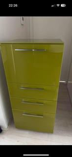 Hulsta olijfgroen design kast, Ophalen of Verzenden, Zo goed als nieuw, 25 tot 50 cm, 100 tot 150 cm