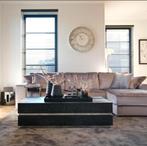 Richmond Interiors Blackbone Salontafel Zwart/Zilver, Ophalen, 100 tot 150 cm, 50 tot 100 cm, Zo goed als nieuw