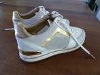 Michael Kors sneakers, wit/ goud, dames, maat 39, Wit, Ophalen of Verzenden, Sneakers of Gympen, Zo goed als nieuw