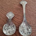Zilveren repousse schepje en theeduim., Antiek en Kunst, Ophalen of Verzenden, Zilver