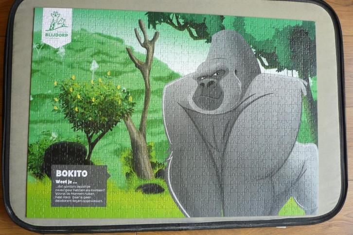 Blijdorp puzzel GORILLA '' BOKITO '' 1000 st., Hobby en Vrije tijd, Denksport en Puzzels, Gebruikt, Legpuzzel, 500 t/m 1500 stukjes