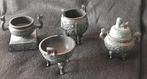 set van 4 Griekse bronzen miniatuur potten, Ophalen of Verzenden