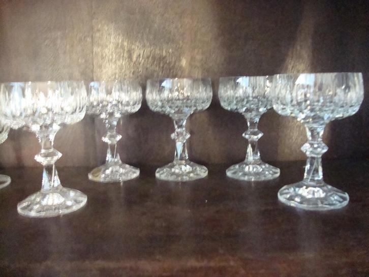 5 kristallen champagneglazen Scott Zwiesel Bleikristall, Antiek en Kunst, Antiek | Glas en Kristal, Ophalen of Verzenden