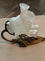 Art deco wandlamp met prachtig gevormde glazen kap, Ophalen of Verzenden