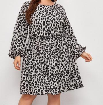 NIEUW! Trendy zwarte animal jurk maat 1XL = 46 48 beschikbaar voor biedingen