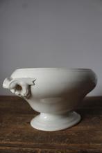 Oude brocante terrine ovaal off white Boch *Pronck & Praal*, Antiek en Kunst, Curiosa en Brocante, Ophalen of Verzenden
