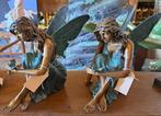 Zeer mooi echt brons beeldje van een engel elf / fairy 25 cm, Ophalen