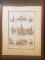 kleuren prent "a cruise on the Zuider Zee", Antiek en Kunst, Ophalen of Verzenden