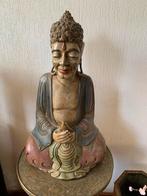 Antiek Houten Buddha Beeld, Ophalen