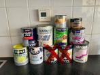 Diverse potten verf grijs, zwart, roze en lime (waterbasis), Doe-het-zelf en Verbouw, Verf, Beits en Lak, Minder dan 5 liter, Ophalen of Verzenden