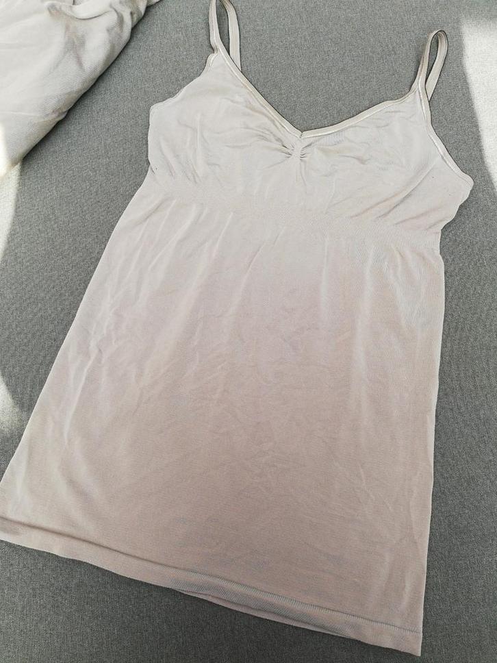 7 Hema spaghetti hemdjes grijs maat L/M, Kleding | Dames, Ondergoed en Lingerie, BH, Grijs, Ophalen of Verzenden
