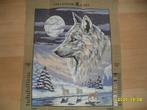 NIEUW, Voorbedrukt stramien Wolven 11408. Verkoop ook DMC, Hobby en Vrije tijd, Ophalen of Verzenden, Nieuw, Handborduren, Onderdeel of Toebehoren