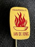 Vintage Jan de Jong Haardolie Speldje, Ophalen of Verzenden, Gebruikt, Overige onderwerpen, Speldje of Pin
