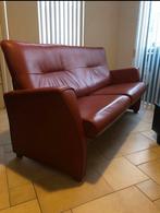 Mooie kwaliteits bank. Prachtig leer. Terracotta kleur, Ophalen, Zo goed als nieuw, 75 tot 100 cm, Leer