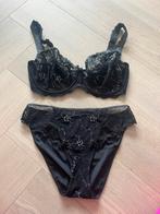 Aubade Set 75E/40 Zwart Glitter FullCup (LEES BESCHRIJVING), Zwart, Ophalen of Verzenden, Setje, Aubade