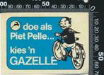 Sticker: Gazelle - Doe als Piet Pelle kies een Gazelle (2), Ophalen of Verzenden, Zo goed als nieuw, Bedrijf of Vereniging