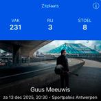 Guus Meeuwis - Sportpaleis - Zitplaatsen - 2 personen!, Tickets en Kaartjes, Twee personen, December
