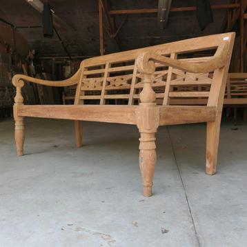 Landelijke bank RQ23 teak hout stationsbank lounge tuin Bali beschikbaar voor biedingen