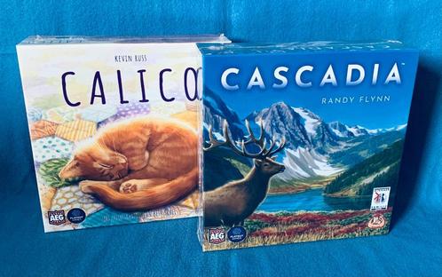 Bordspelbundel Calico & Cascadia - Nieuw in doos, Hobby en Vrije tijd, Gezelschapsspellen | Bordspellen, Nieuw, Een of twee spelers