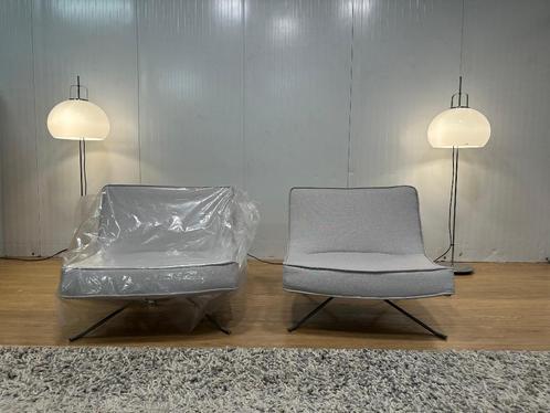 2x Nieuw Gestoffeerde Ligne Roset Pop Lounge Fauteuils, Huis en Inrichting, Fauteuils, Zo goed als nieuw, Stof, 75 tot 100 cm