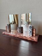 Antieke Jaren 30 Marmeren Fotolijst, Spiegeltje, 2 Lijstjes, Overige materialen, Minder dan 50 cm, Gebruikt, Ophalen of Verzenden