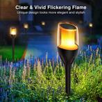 Luxe outdoor Solar LED fakkel met vlameffect (ca 60 cm hoog), Tuin en Terras, Buitenverlichting, Ophalen, Zonne-energie, Licht-donker-sensor